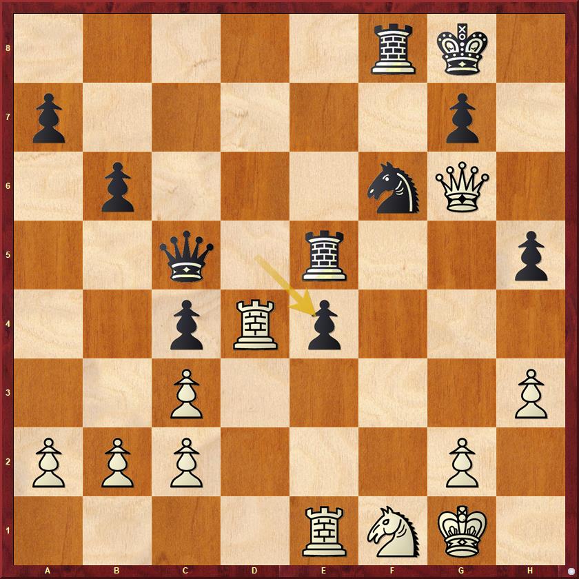 Hendrik Aßmann - Cesar Vega Lopez (0-1): 31. Dg3! und Weiß steht sicher (Remis).